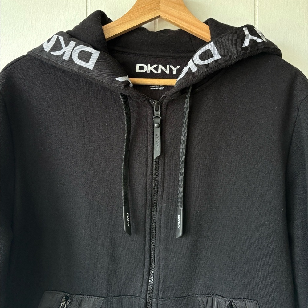DKNY Black Men's Zip Up Hoodie | Size Small - Picture 4 of 6